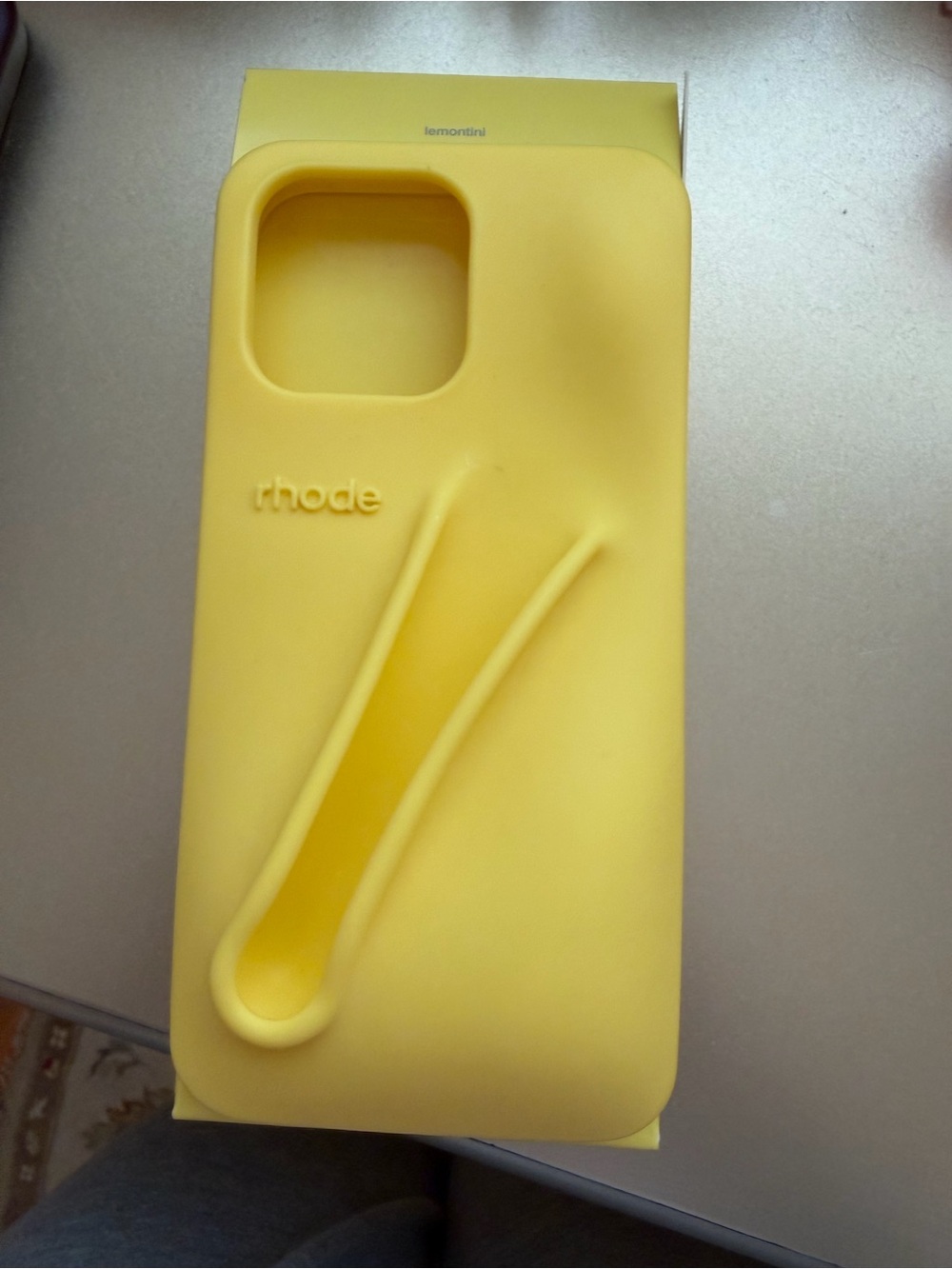 RHODE Yellow Silicone Phone Case with Built-In Strap Stand